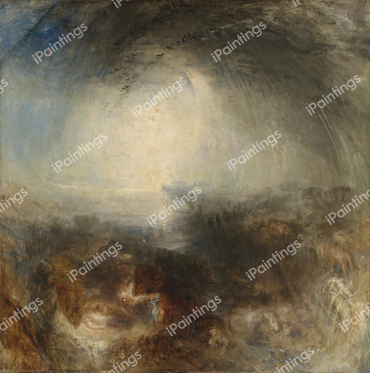 Shade and Darkness - the Evening of the Deluge. The painting by Joseph Mallard William Turner