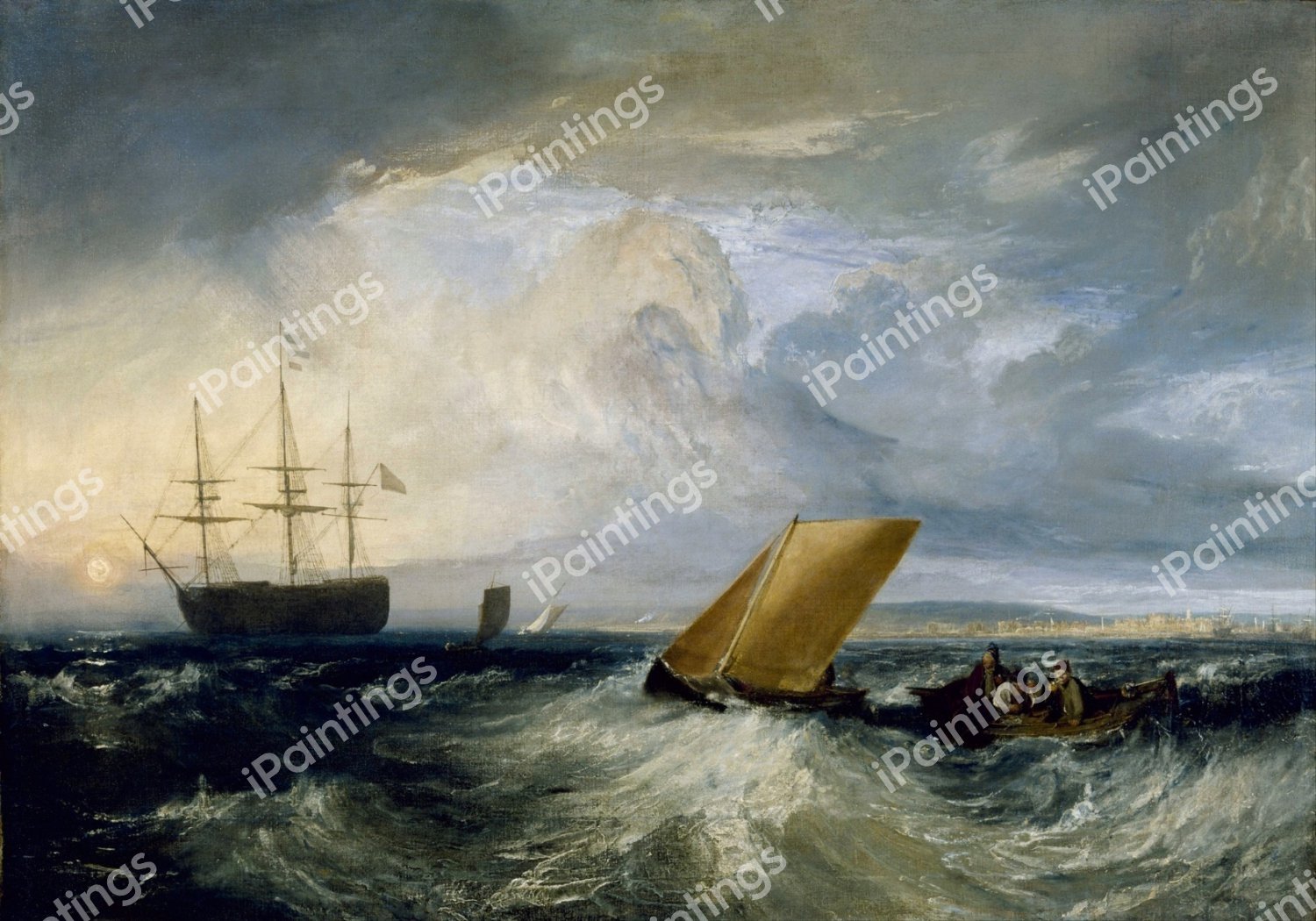 Sheerness as Seen from the Nore. The painting by Joseph Mallard William Turner