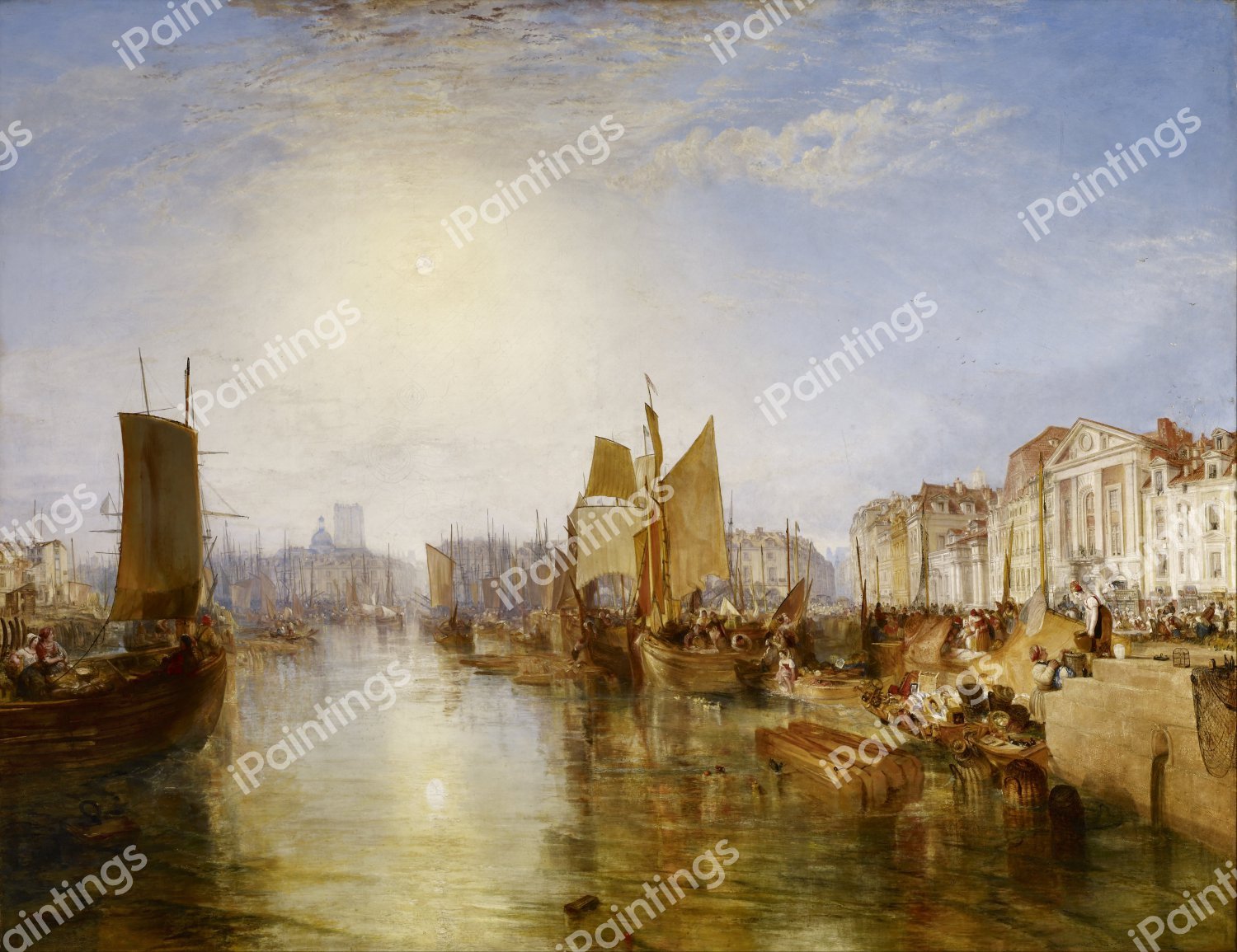 The Harbor of Dieppe. The painting by Joseph Mallard William Turner