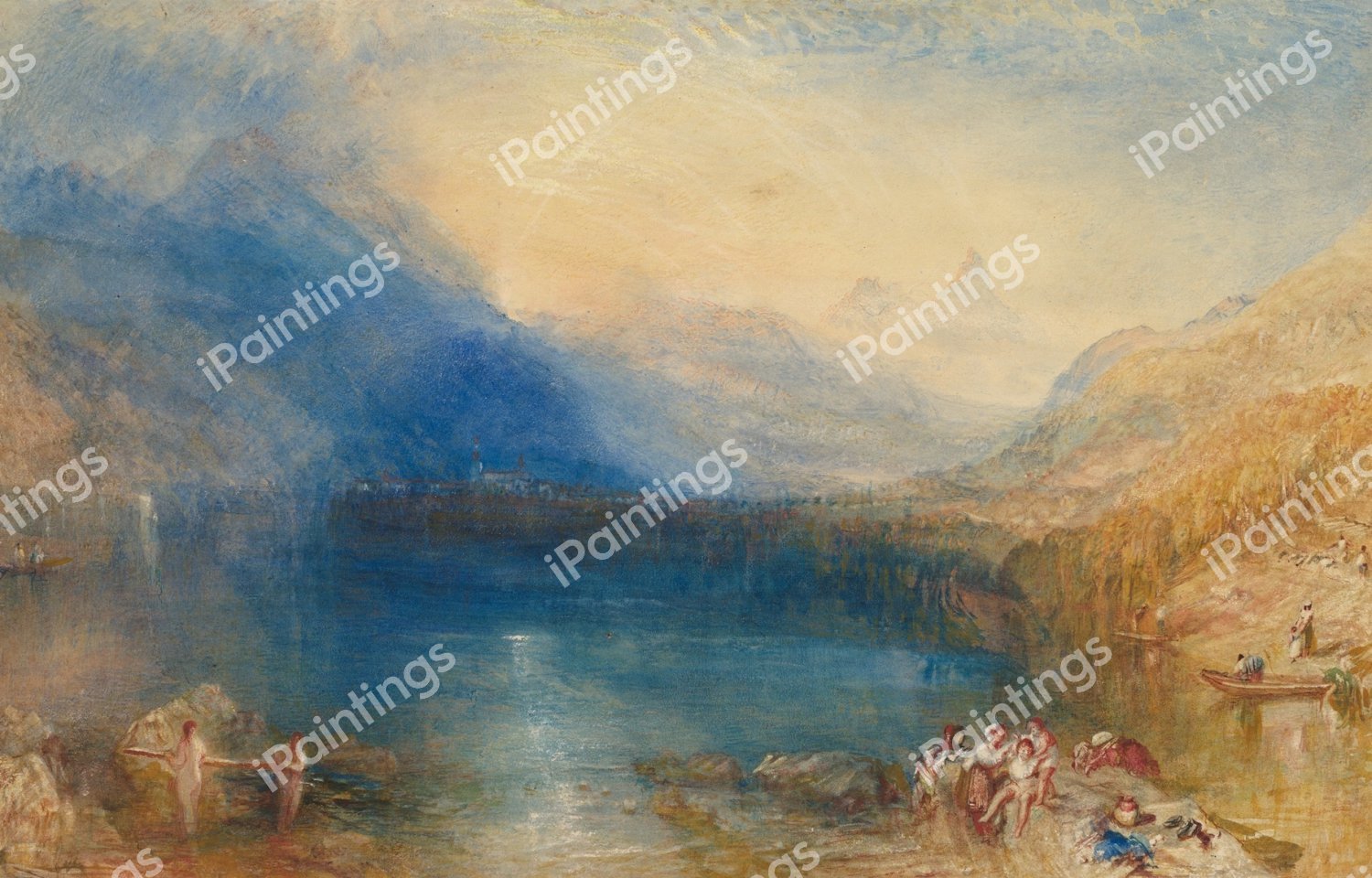 The Lake of Zug. The painting by Joseph Mallard William Turner