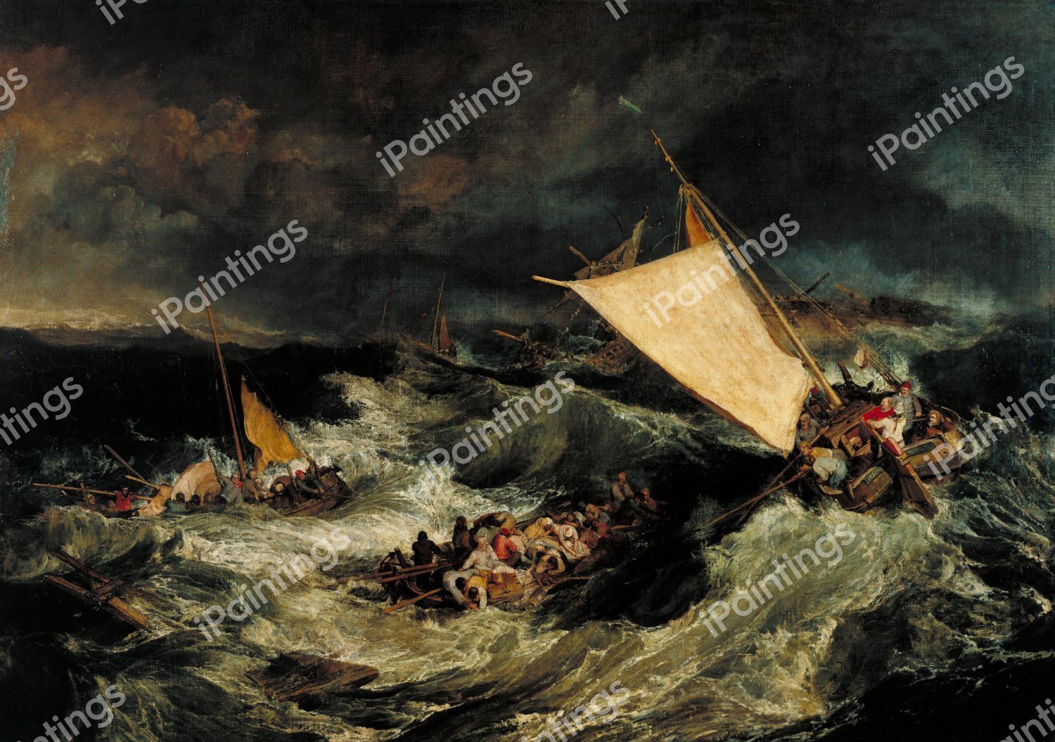 The Shipwreck. The painting by Joseph Mallard William Turner