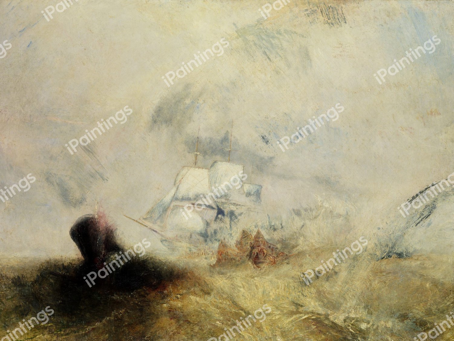 The Whale Ship. The painting by Joseph Mallard William Turner