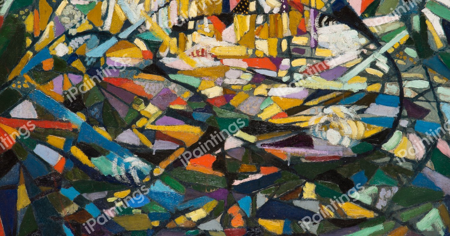 Battle of Lights, Coney Island. The painting by Joseph Stella