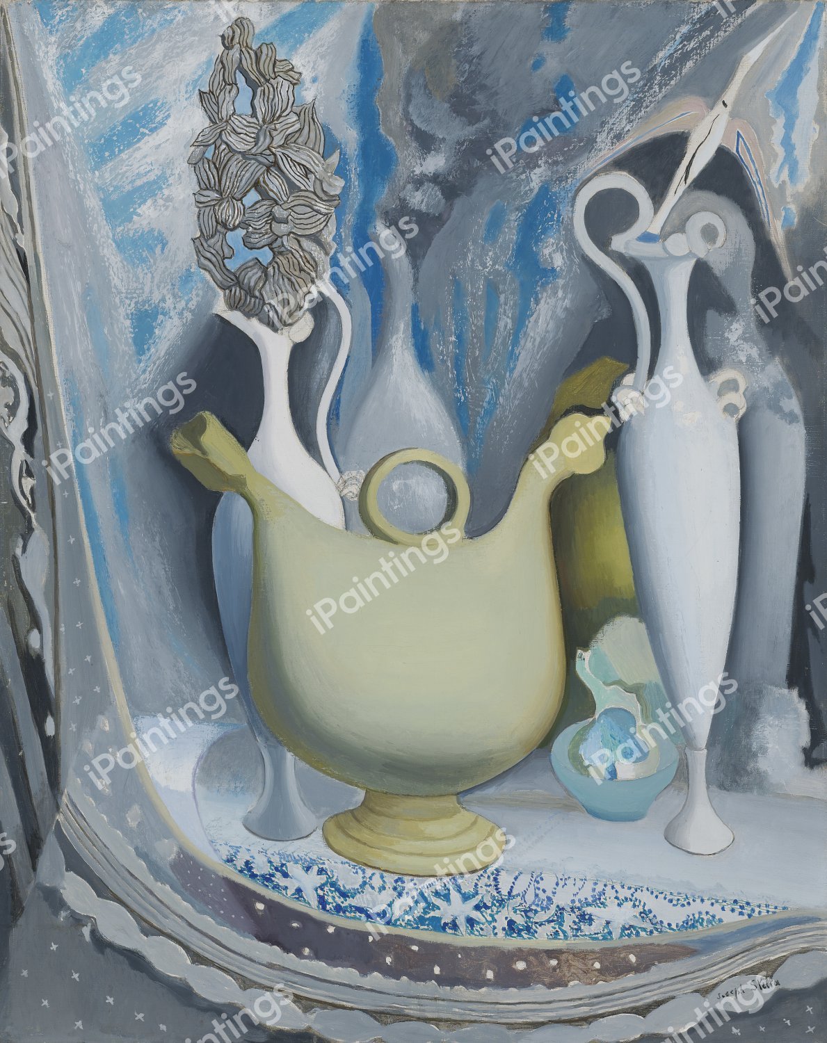 Gray and White. The painting by Joseph Stella