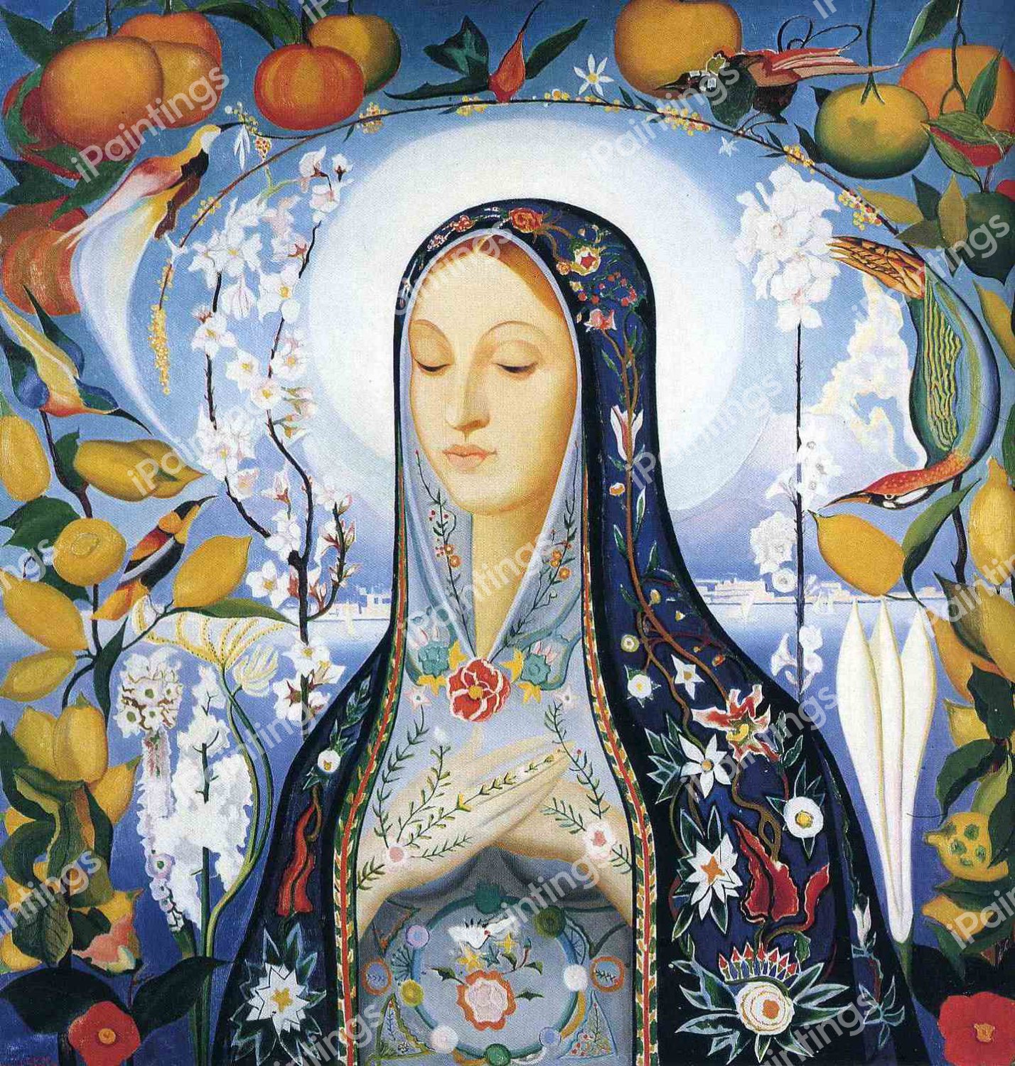 The Virgin. The painting by Joseph Stella