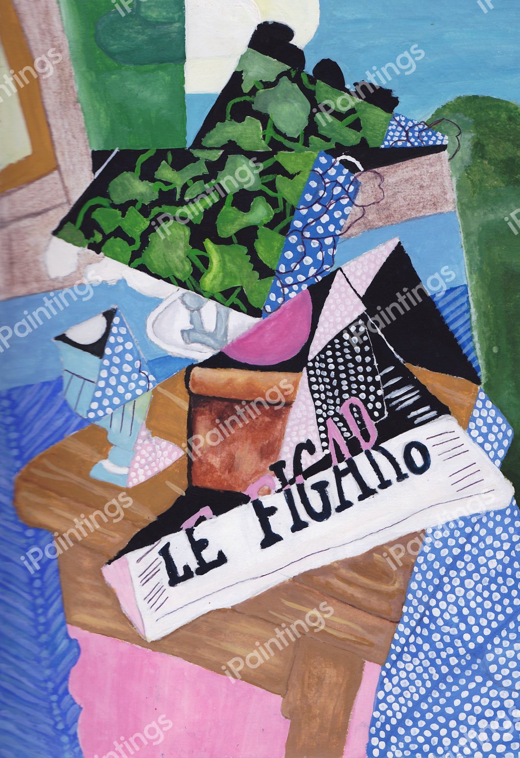 A Pot of Geraniums. The painting by Juan Gris