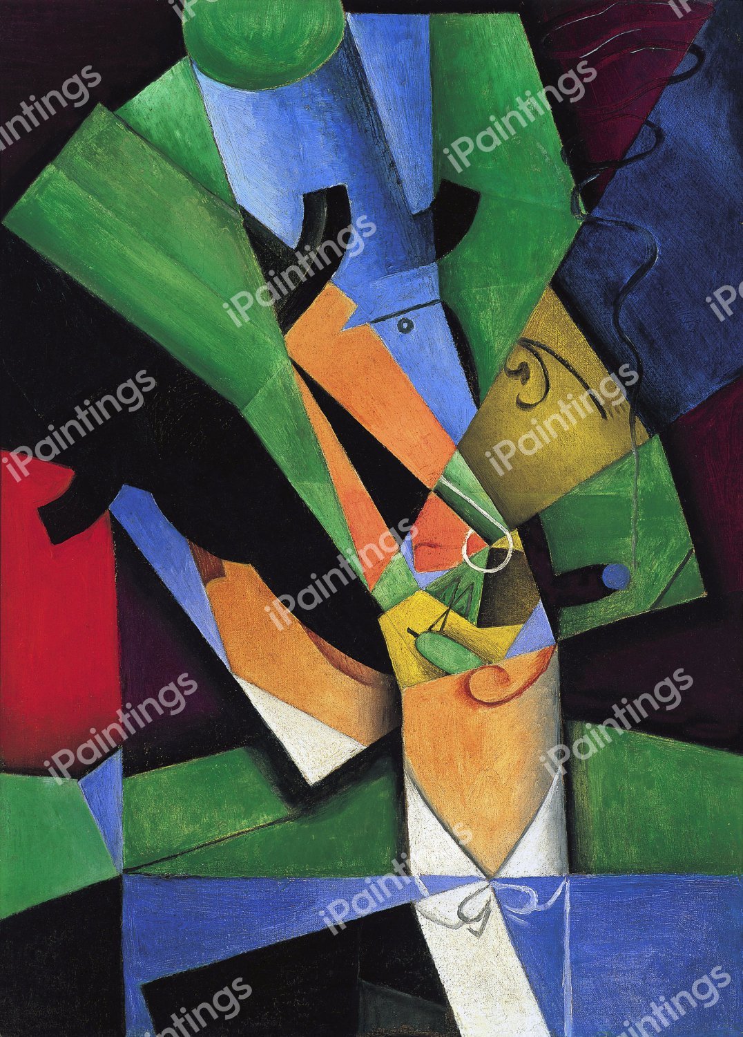 A Smoker (Frank Haviland). The painting by Juan Gris