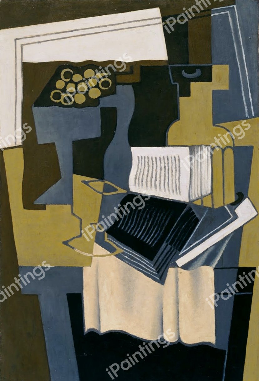 Carafe and Book. The painting by Juan Gris