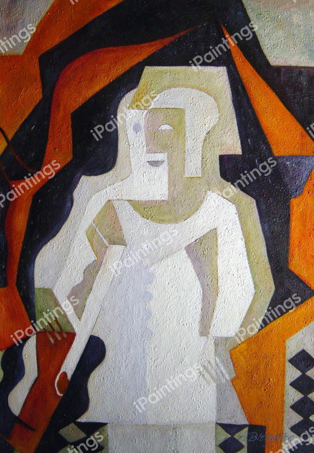 Clown. The painting by Juan Gris