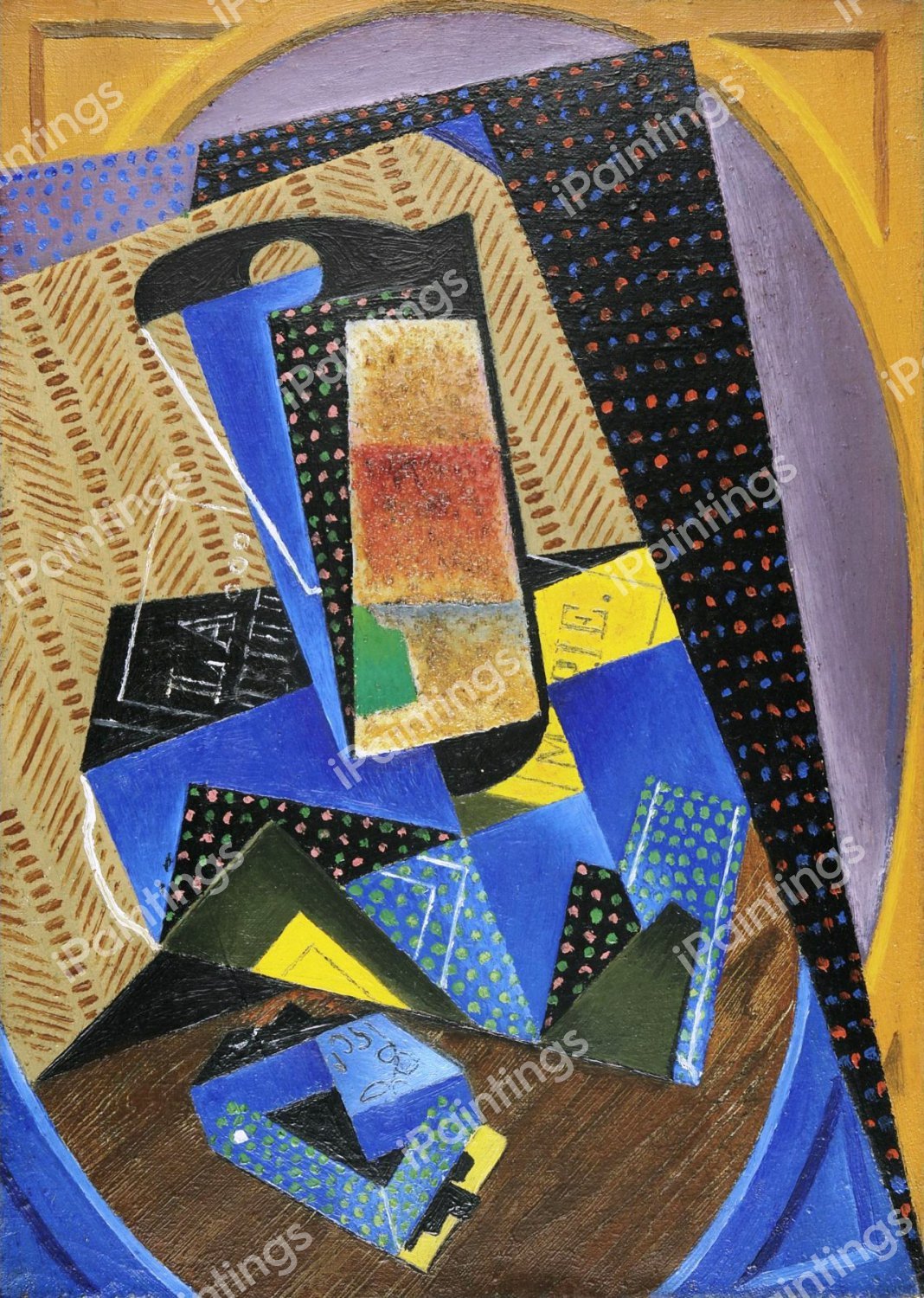 Glass and Playing Card. The painting by Juan Gris