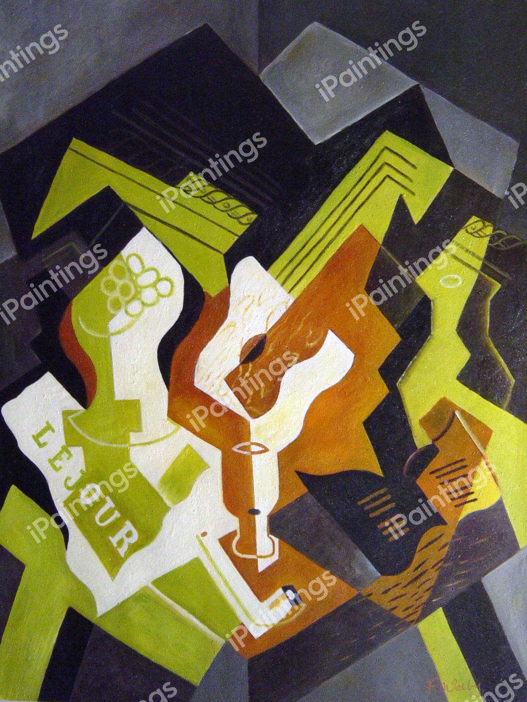 Guitar And Fruit Dish. The painting by Juan Gris