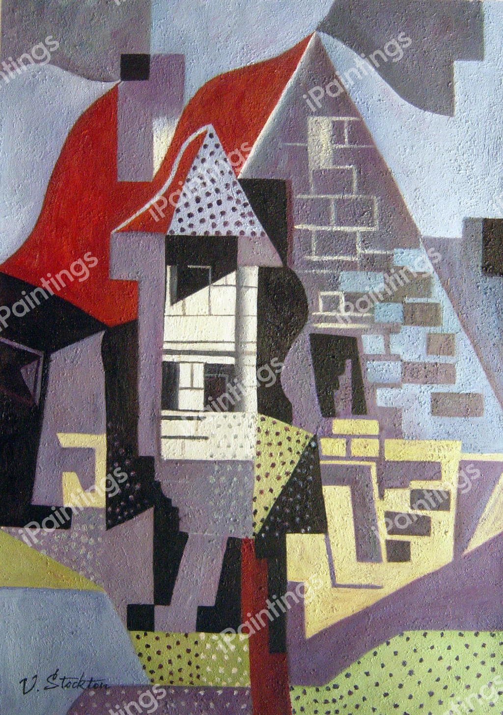 Landscape At Beaulieu. The painting by Juan Gris