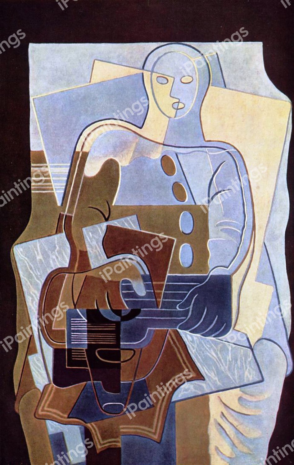 Pierrot II. The painting by Juan Gris