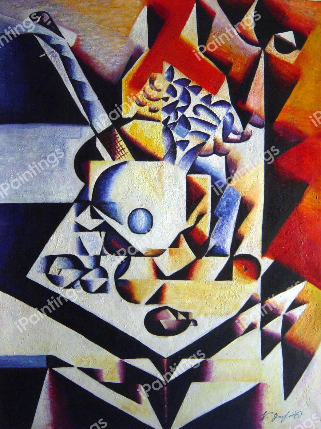 Still Life With Flowers. The painting by Juan Gris