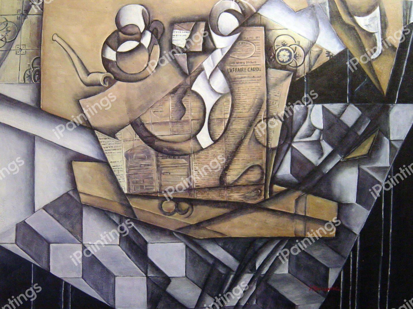 Tea Cups. The painting by Juan Gris