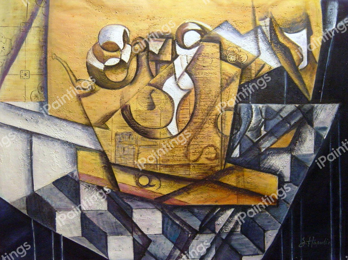 Tea Cups. The painting by Juan Gris