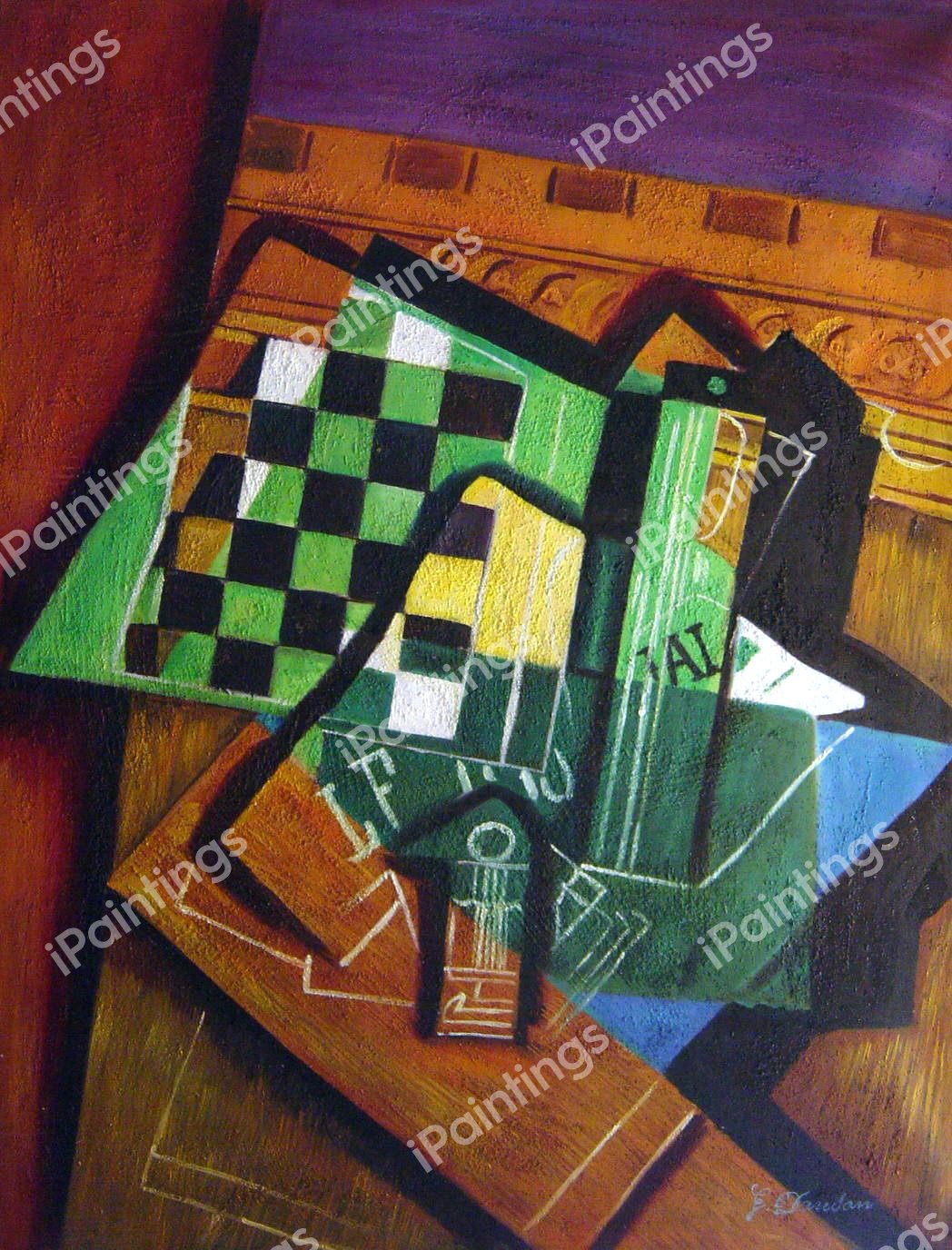The Checkerboard. The painting by Juan Gris