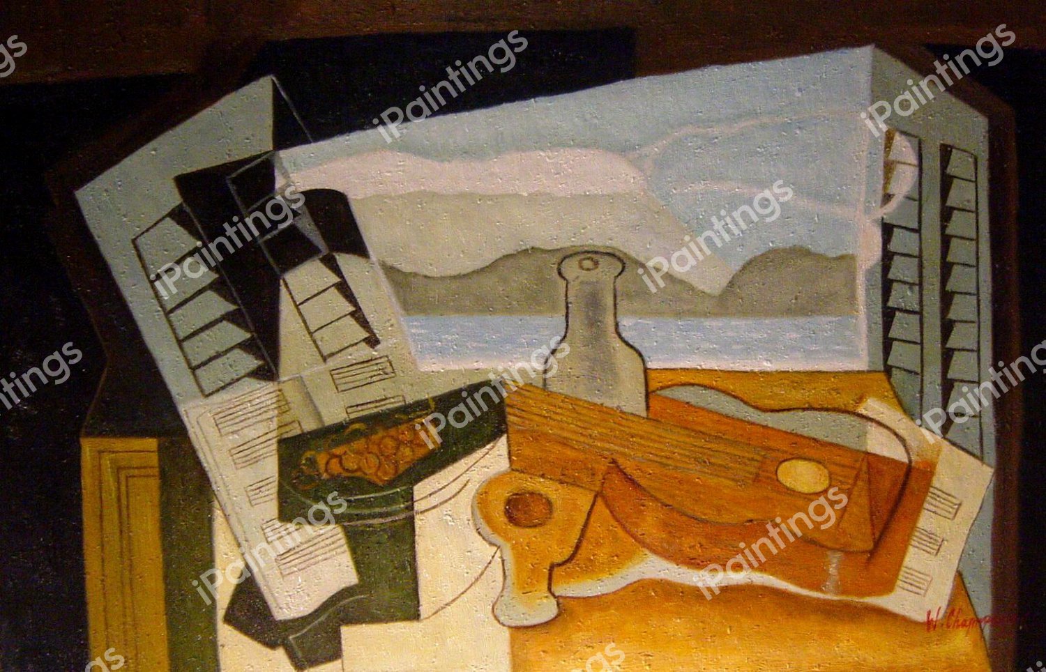 The Open Window. The painting by Juan Gris