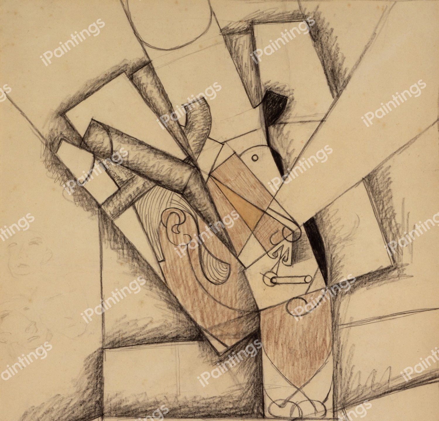 The Smoker. The painting by Juan Gris