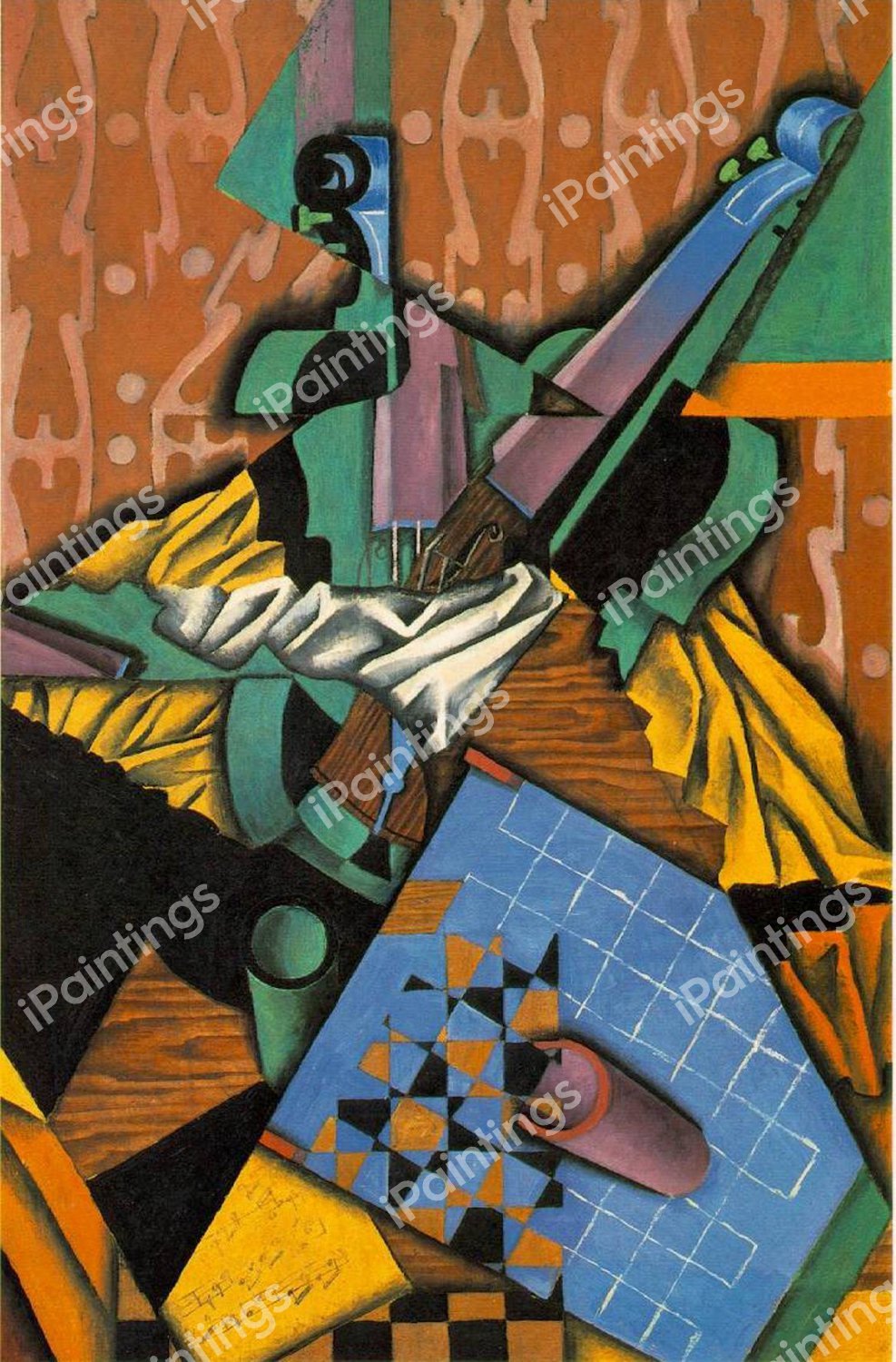 The Violin and Checkerboard. The painting by Juan Gris