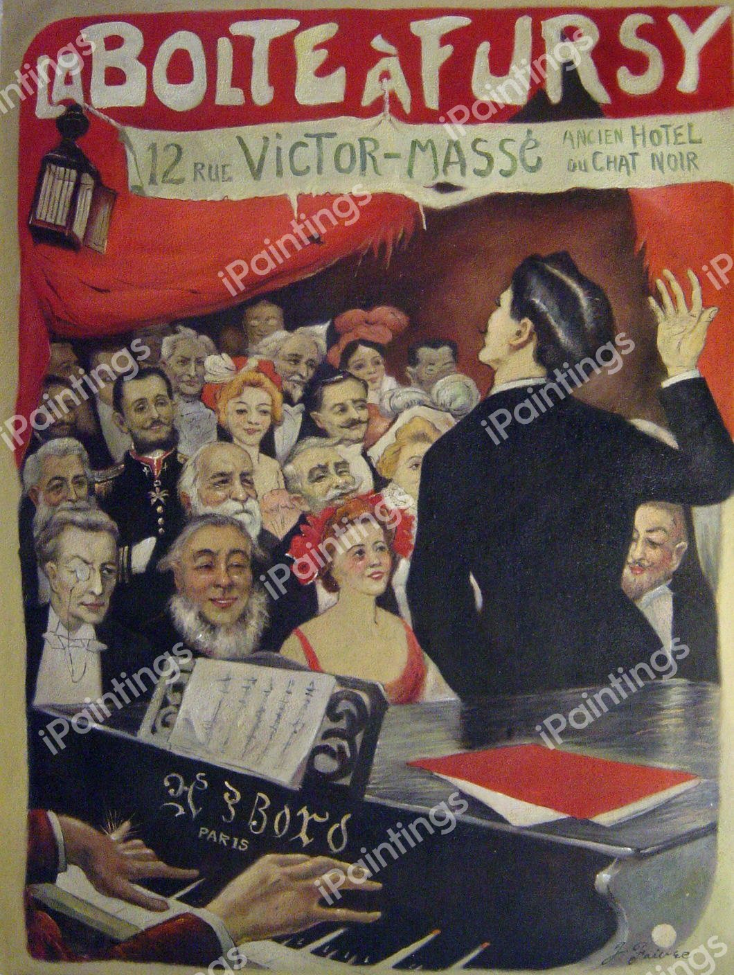 La Boite a Fursy. The painting by Jules Alexandre Grun