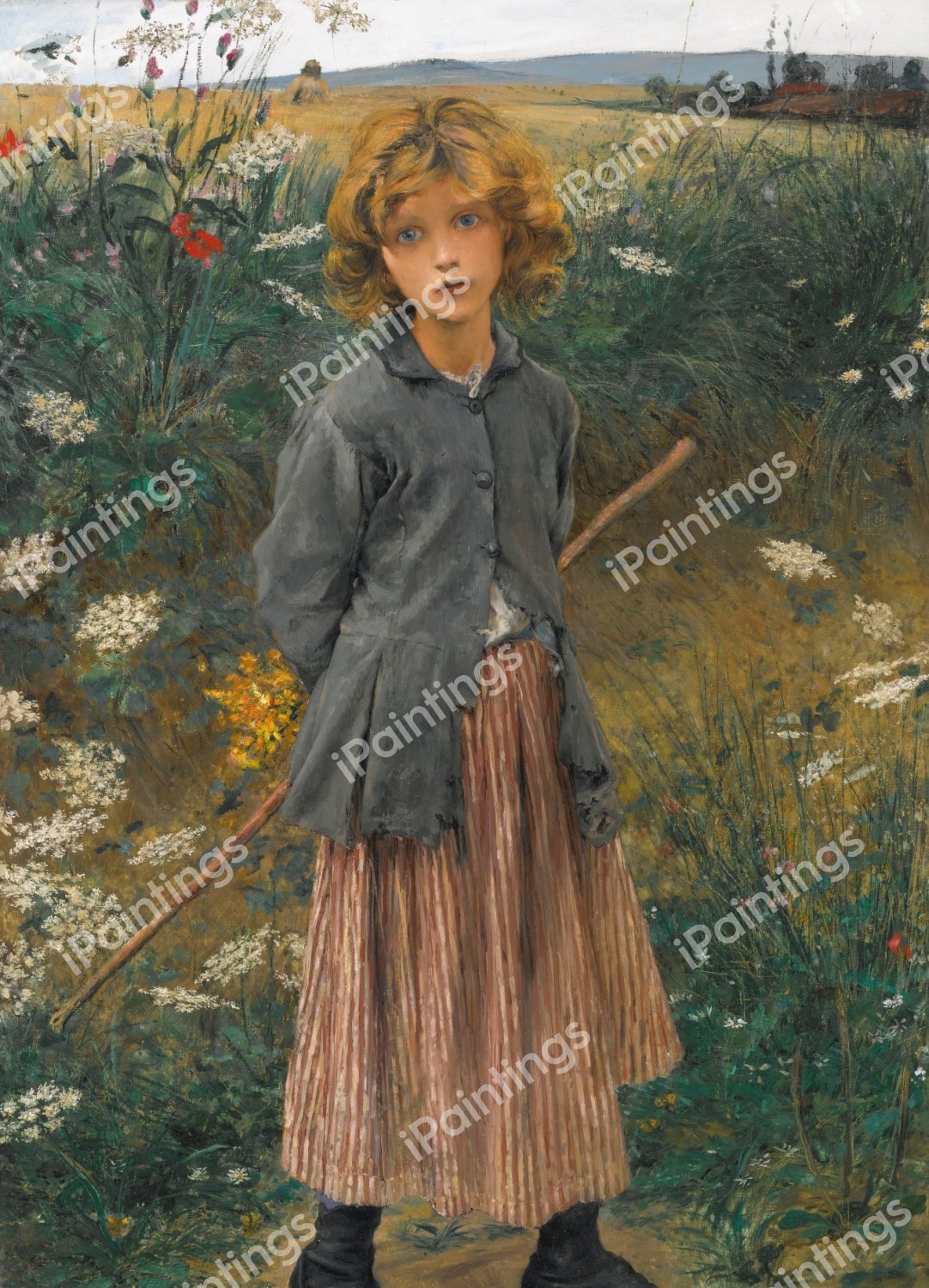 Fleur du Chemin. The painting by Jules Bastien-Lepage