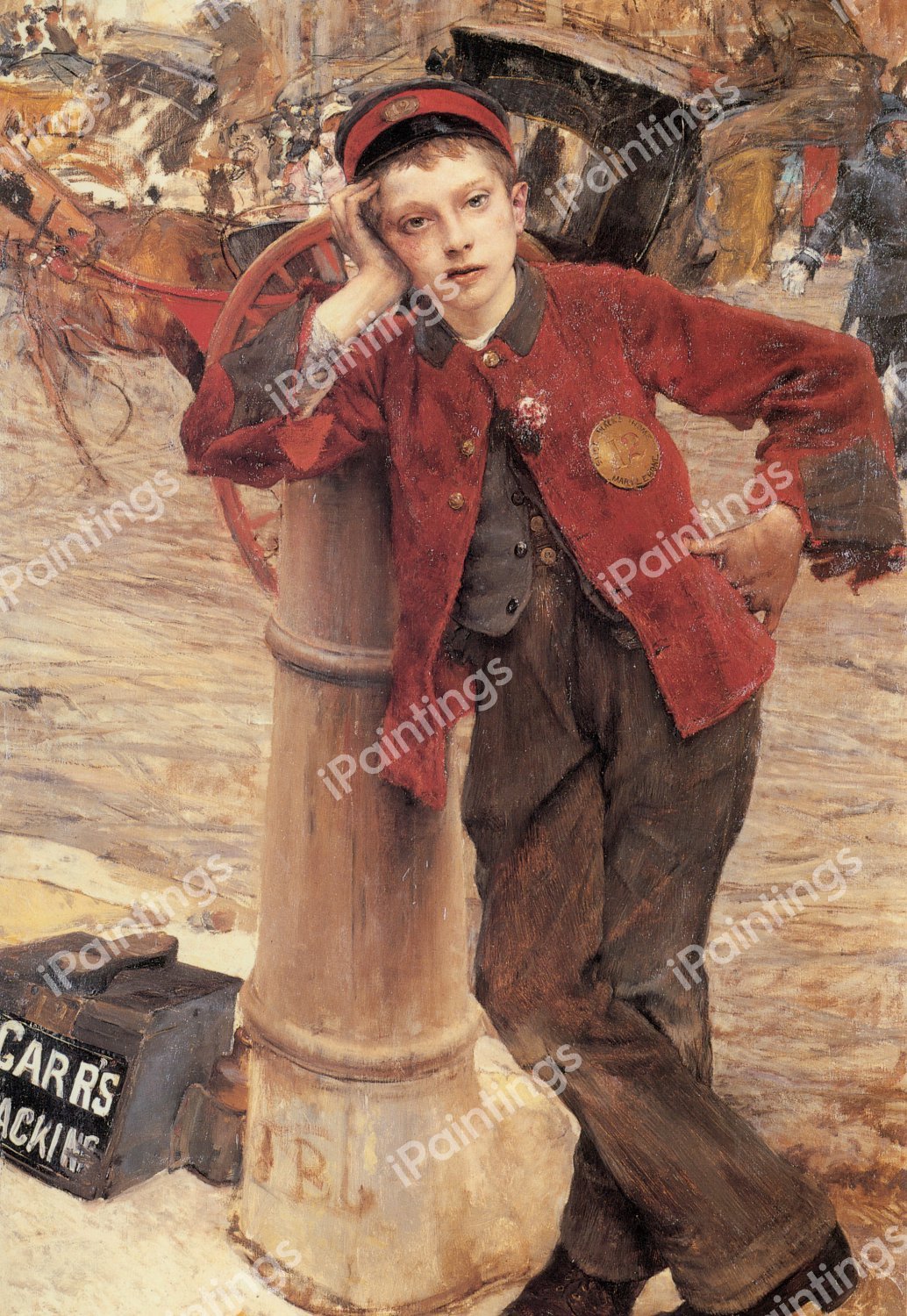 The London Bootblack. The painting by Jules Bastien-Lepage