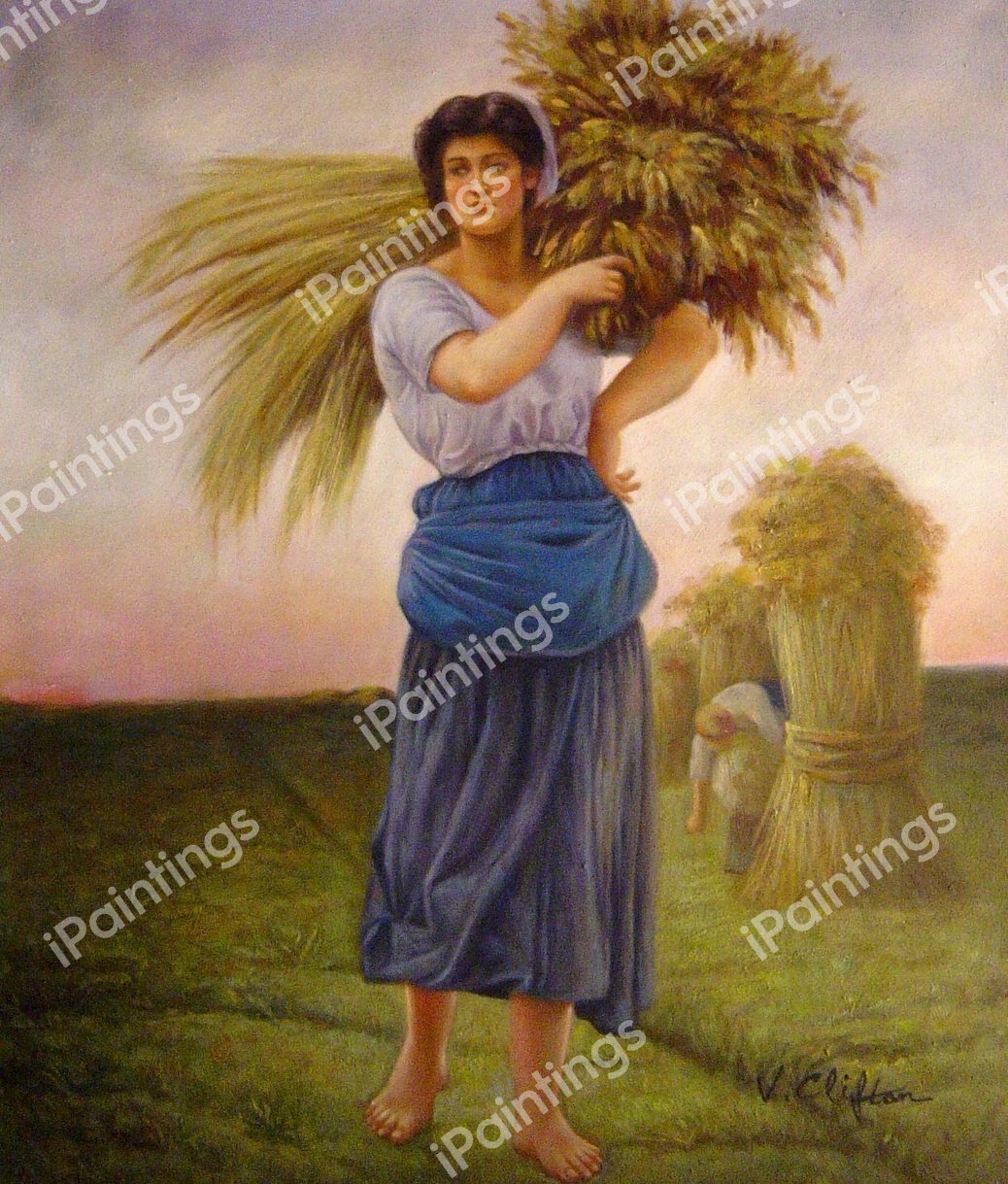 The Gleaner. The painting by Jules Breton