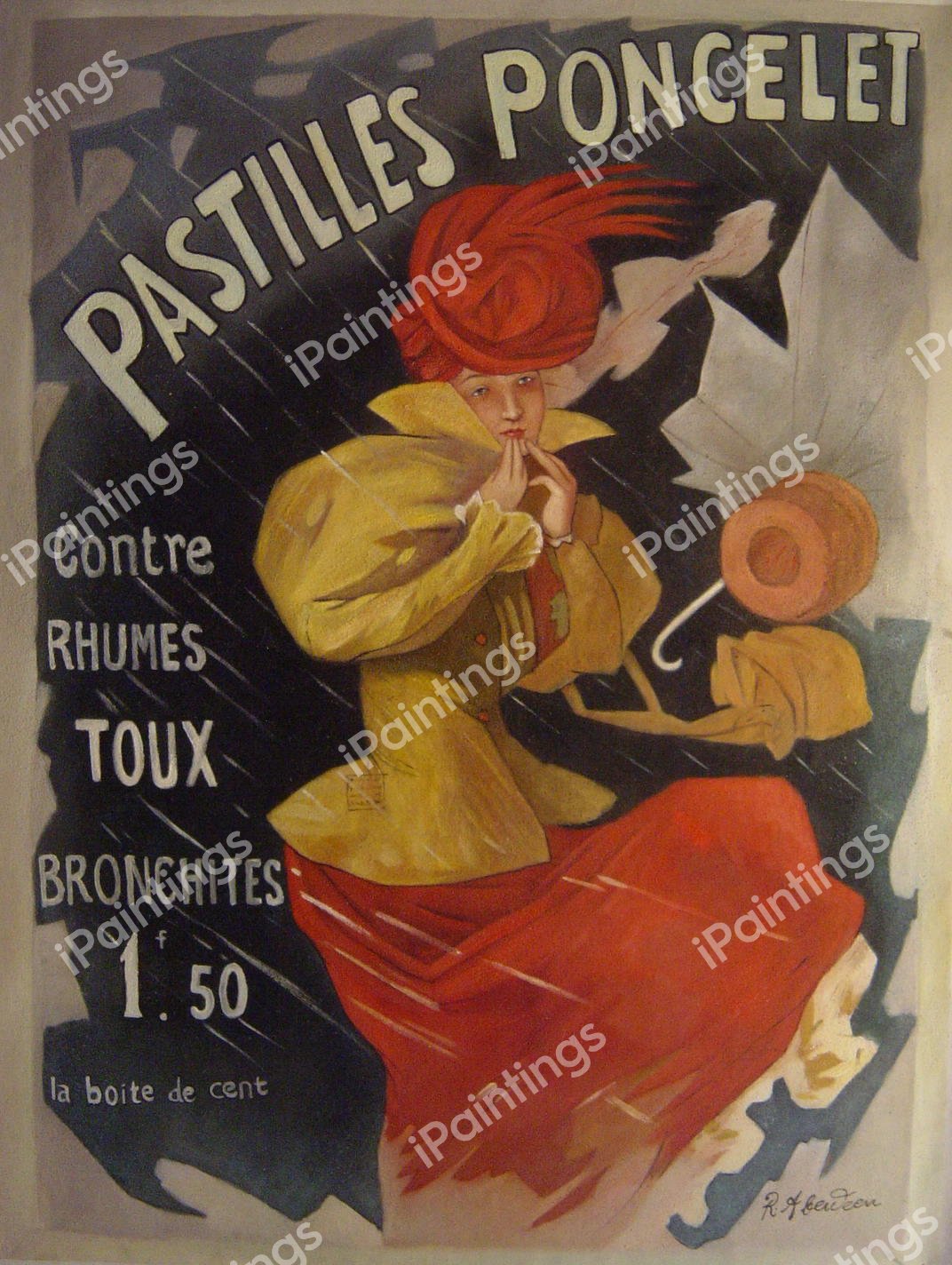 Pastilles Poncelet. The painting by Jules Cheret