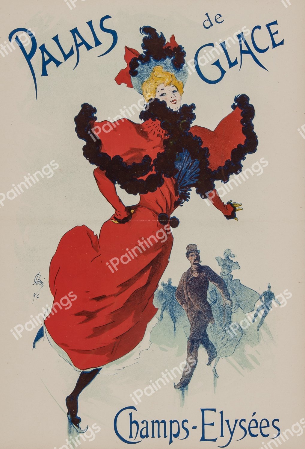 The Palais de Glace, Champ-Elysees, 1893. The painting by Jules Cheret