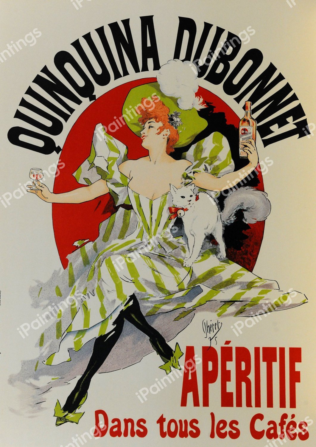 The Quinquina Dubonnet, 1895. The painting by Jules Cheret