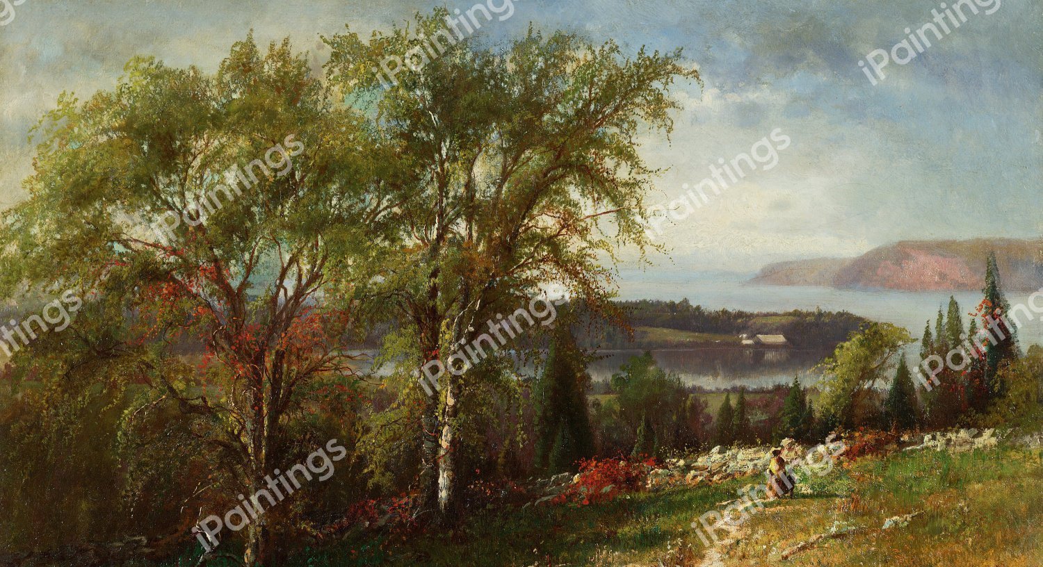 Hudson River at Croton Point. The painting by Julie Hart Beers