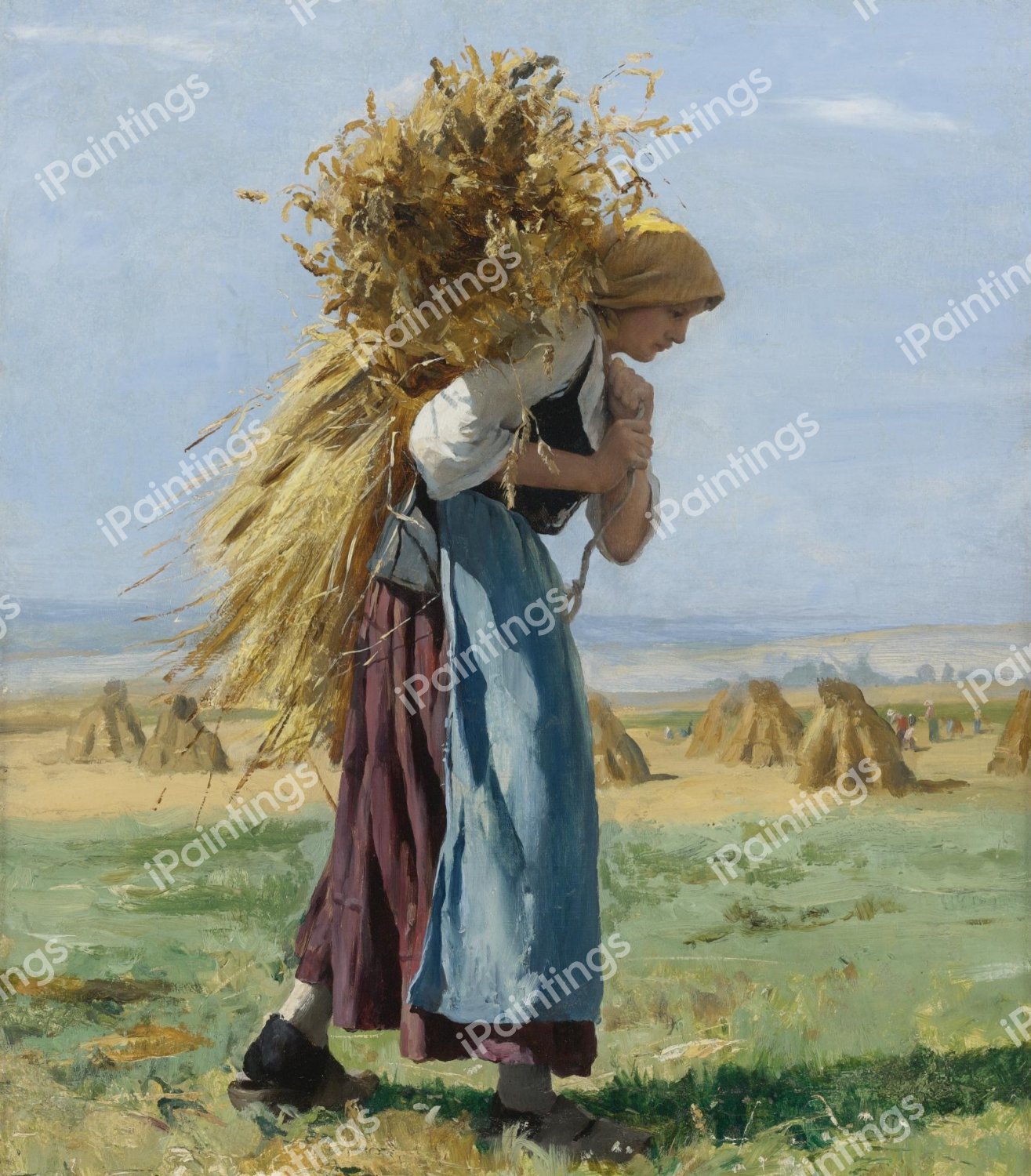 In the Fields. The painting by Julien Dupre