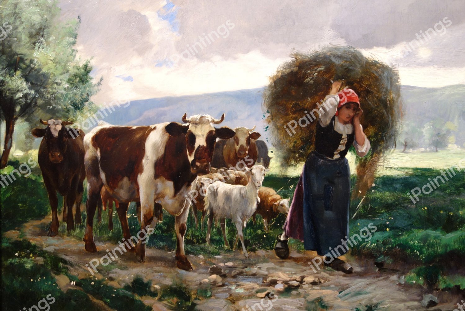 Returning Home. The painting by Julien Dupre