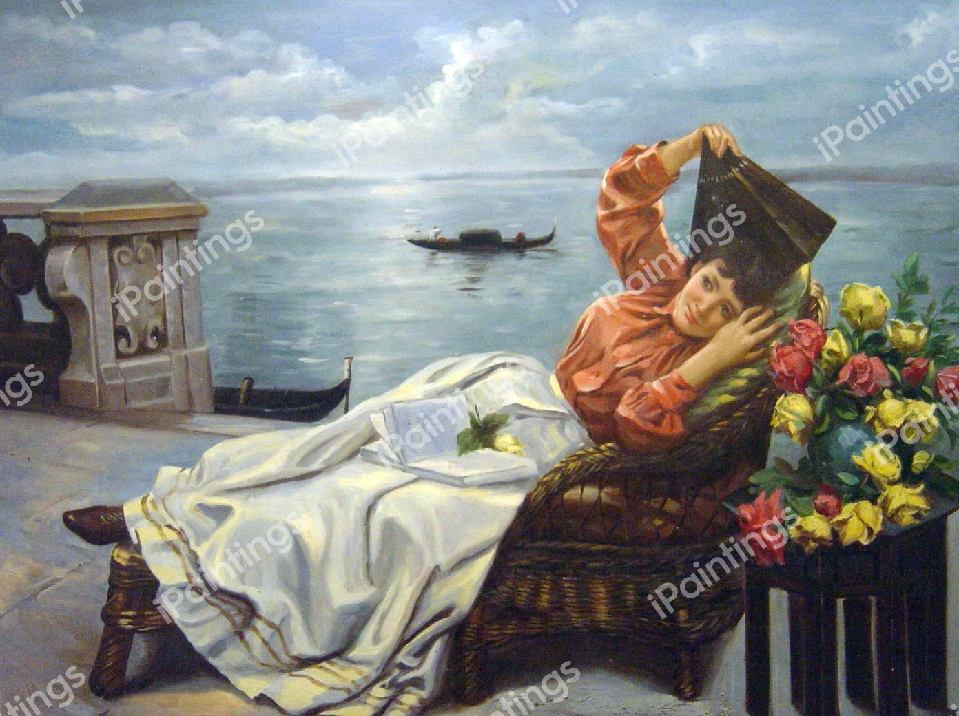 Venetian Veranda. The painting by Julius LeBlanc Stewart