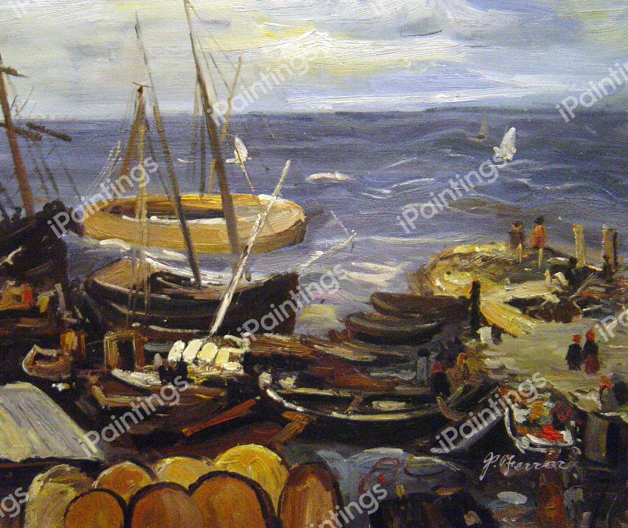 Port. The painting by Konstantin Korovin