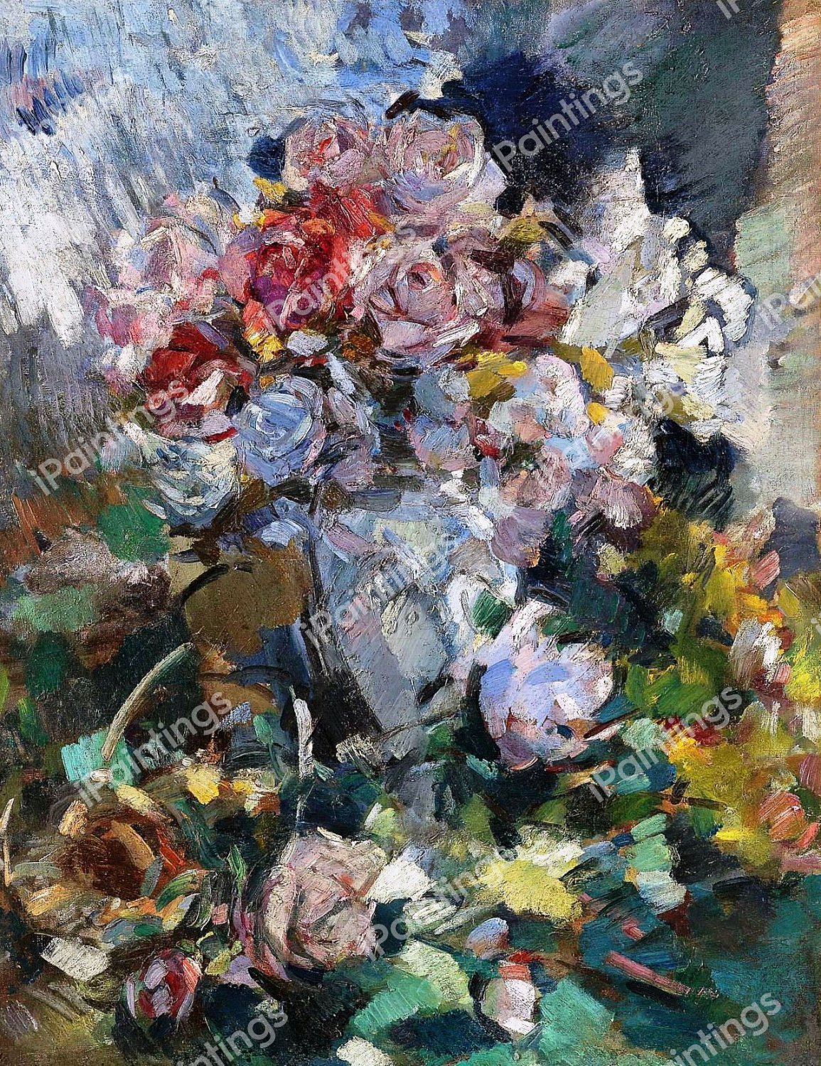 Still Life with Flowers, 1922. The painting by Konstantin Korovin