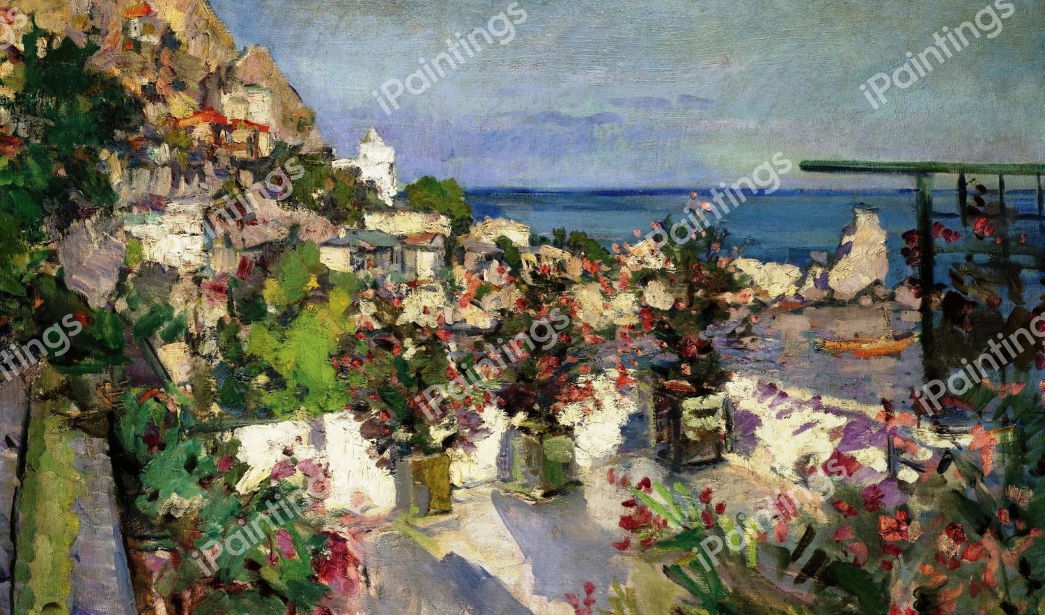 The View from the Terrace, Gurzuf, 1912. The painting by Konstantin Korovin