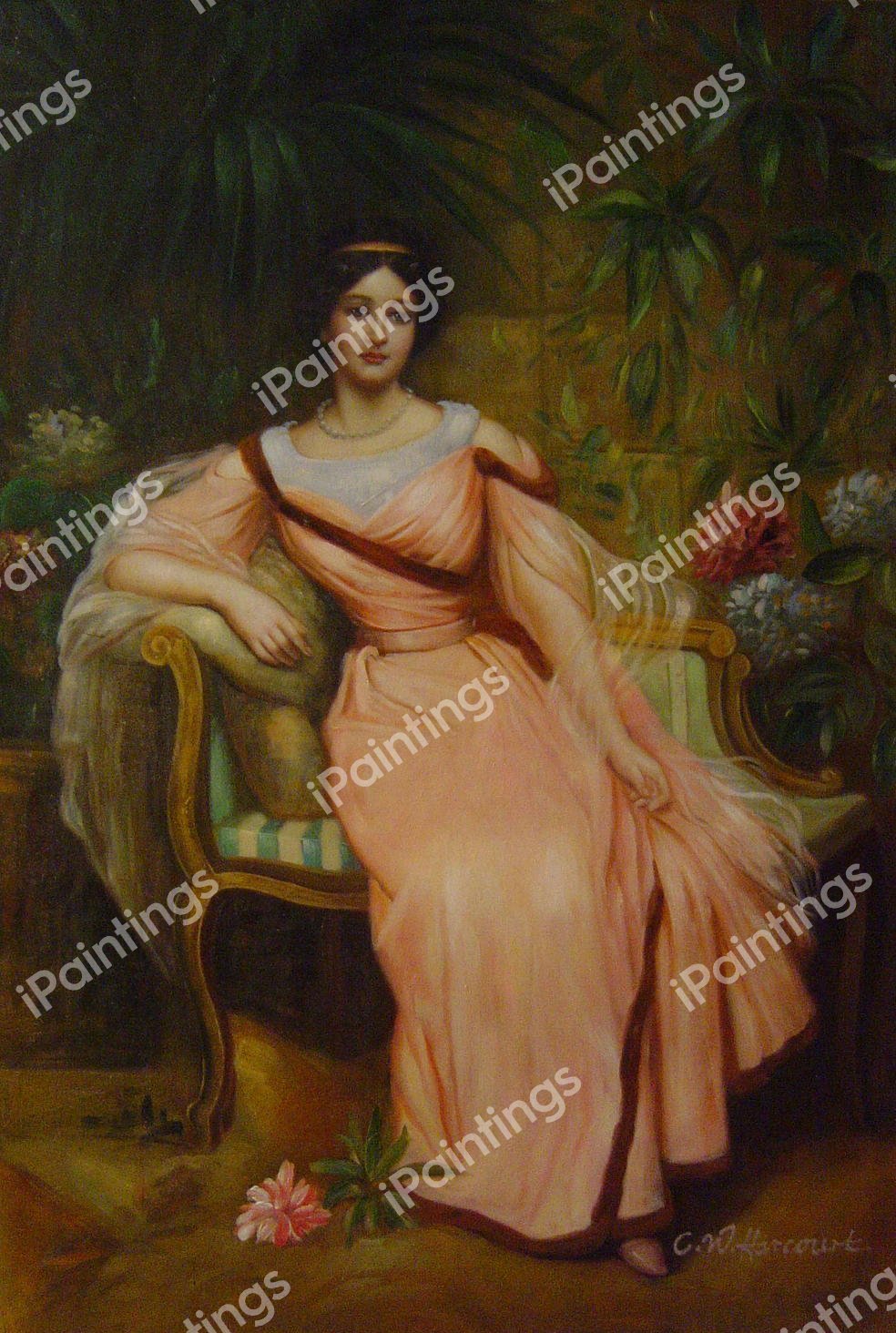 A Portrait Of Suzanne Hudelo. The painting by Leon Francois Comere