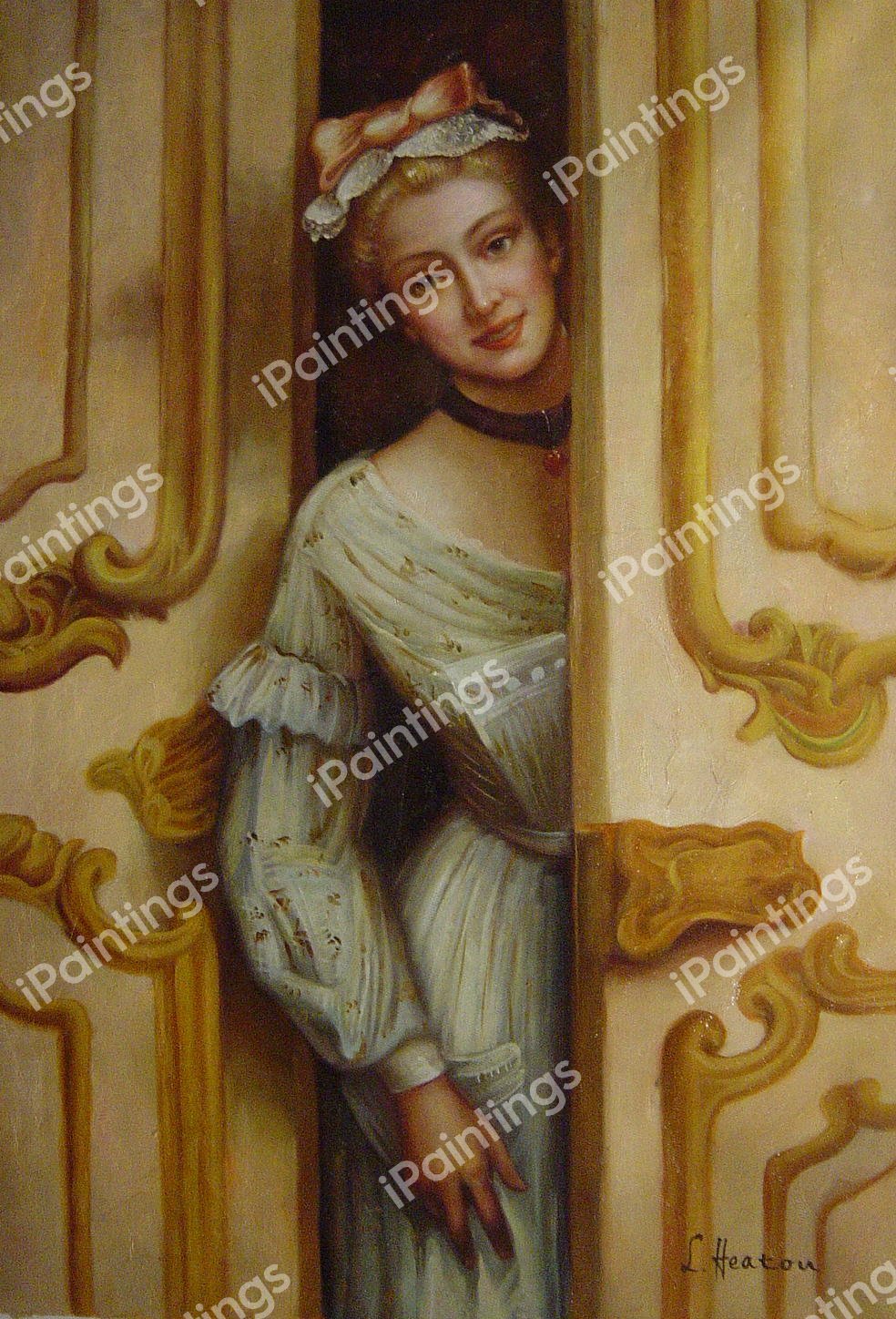 A Pretty Maid. The painting by Leon Francois Comere