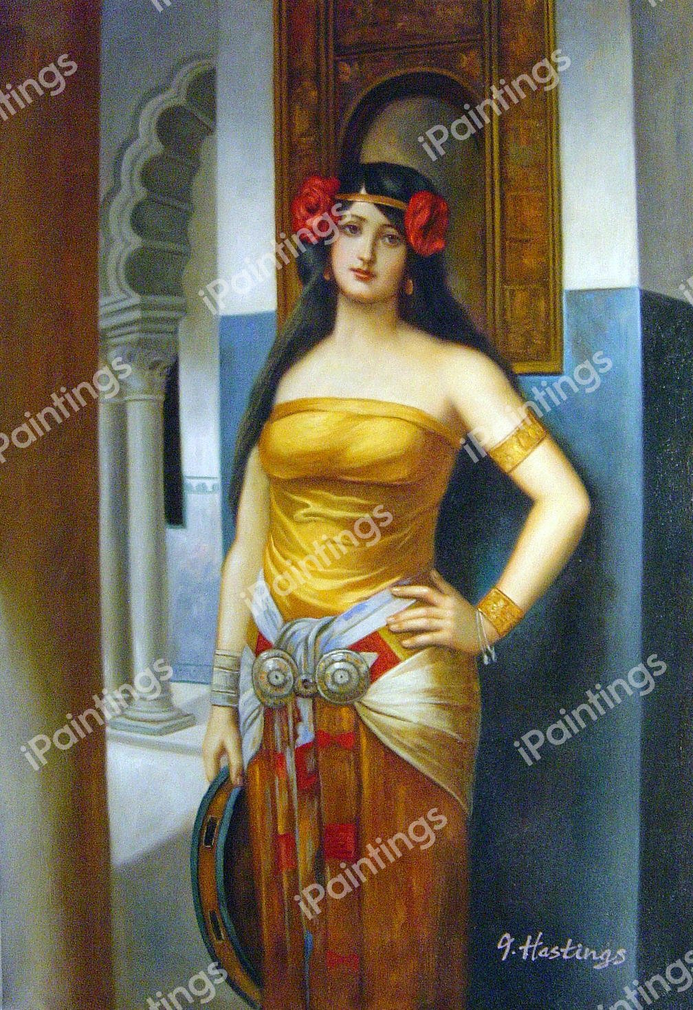 An Arab Beauty. The painting by Leon Francois Comere