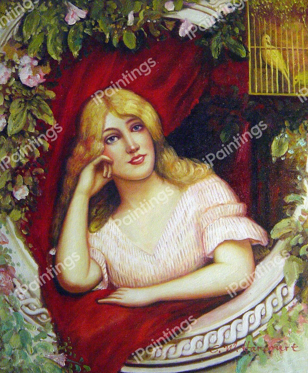 Morning Glories. The painting by Leon Francois Comere