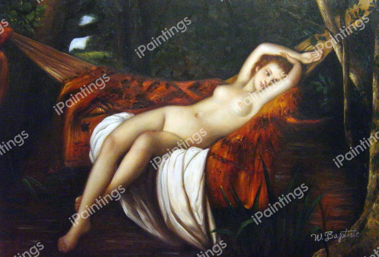 La Baigneuse. The painting by Leon Jean Basile Perrault