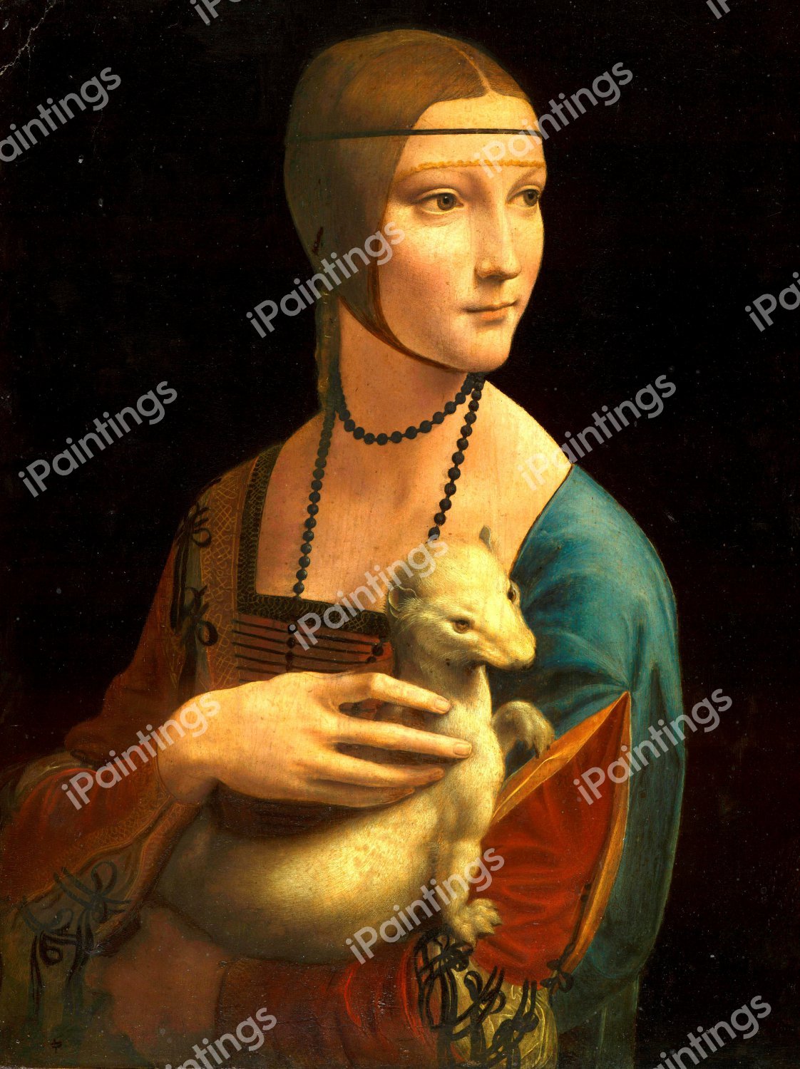 Lady with an Ermine. The painting by Leonardo Da Vinci