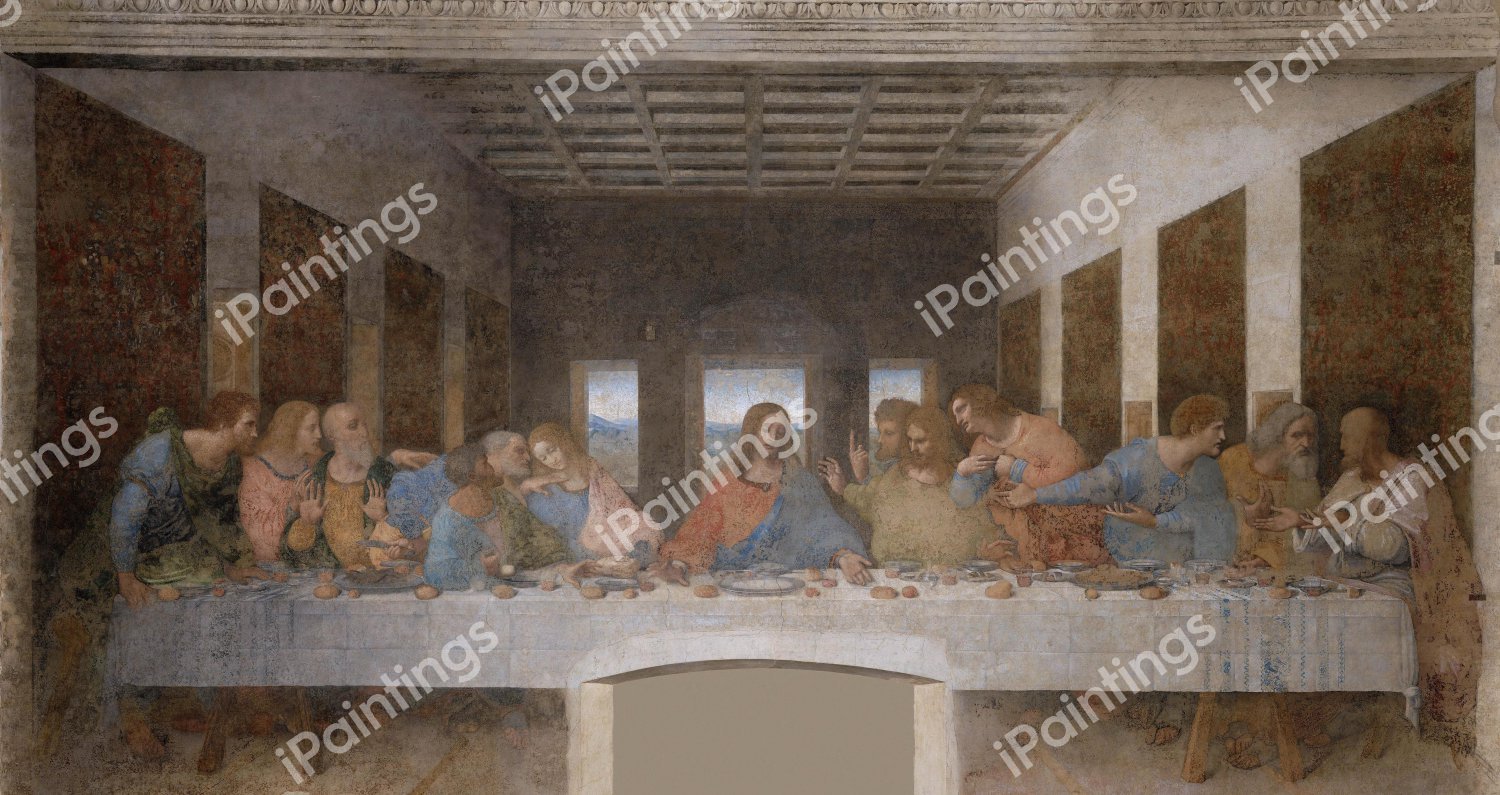At the Last Supper. The painting by Leonardo Da Vinci