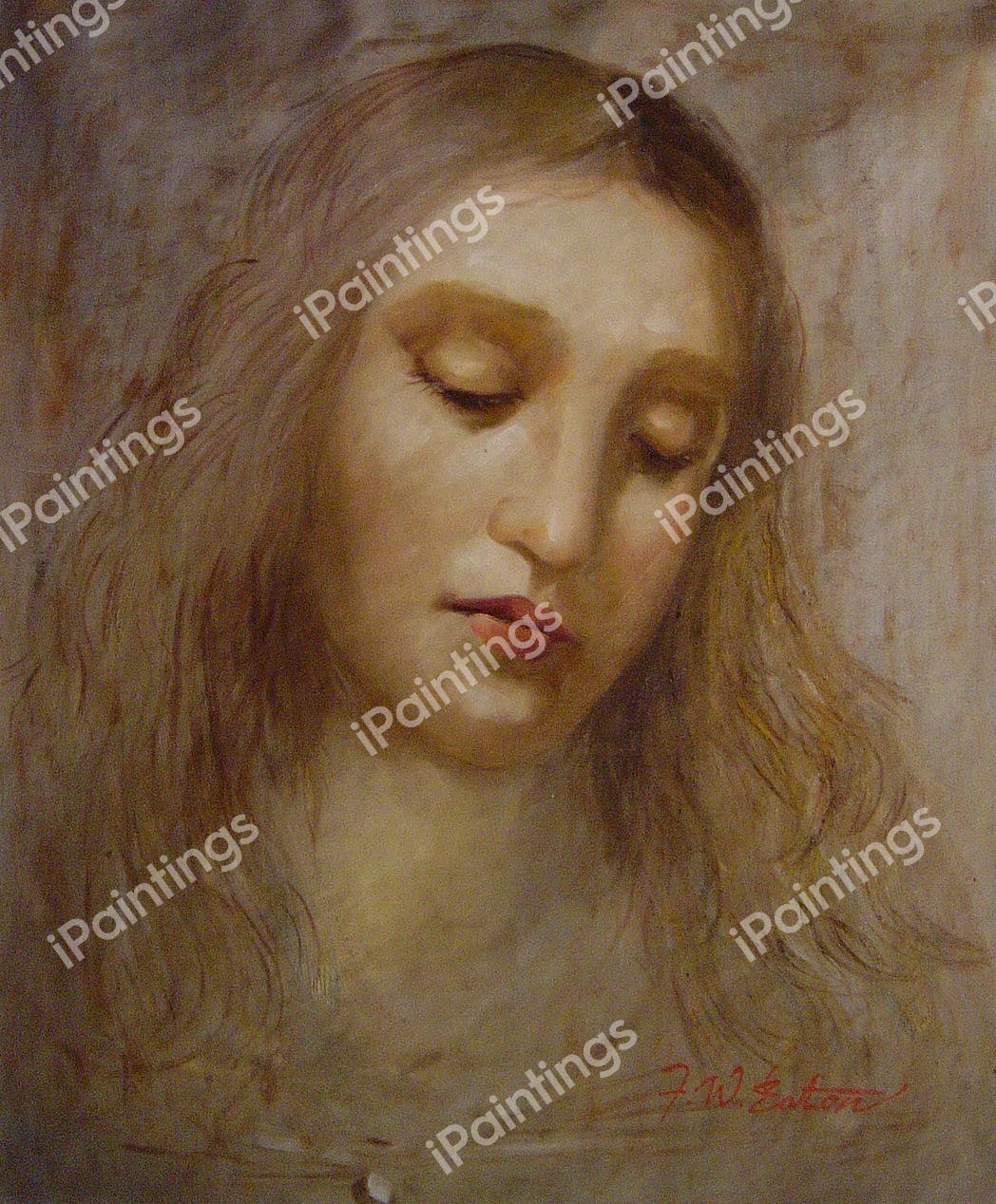 The Head Of Christ. The painting by Leonardo Da Vinci