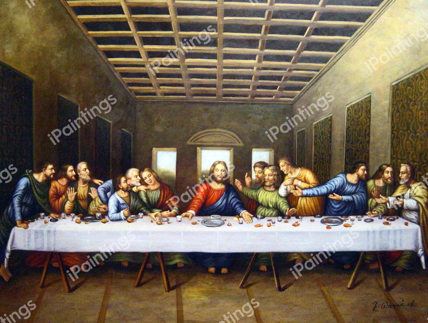 A Last Supper. The painting by Leonardo Da Vinci