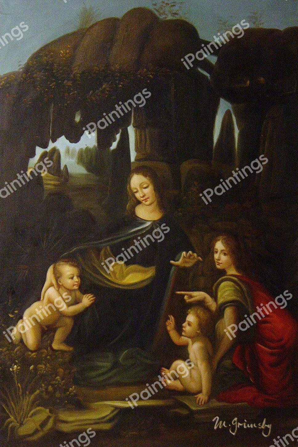 Virgin Of The Rocks. The painting by Leonardo Da Vinci