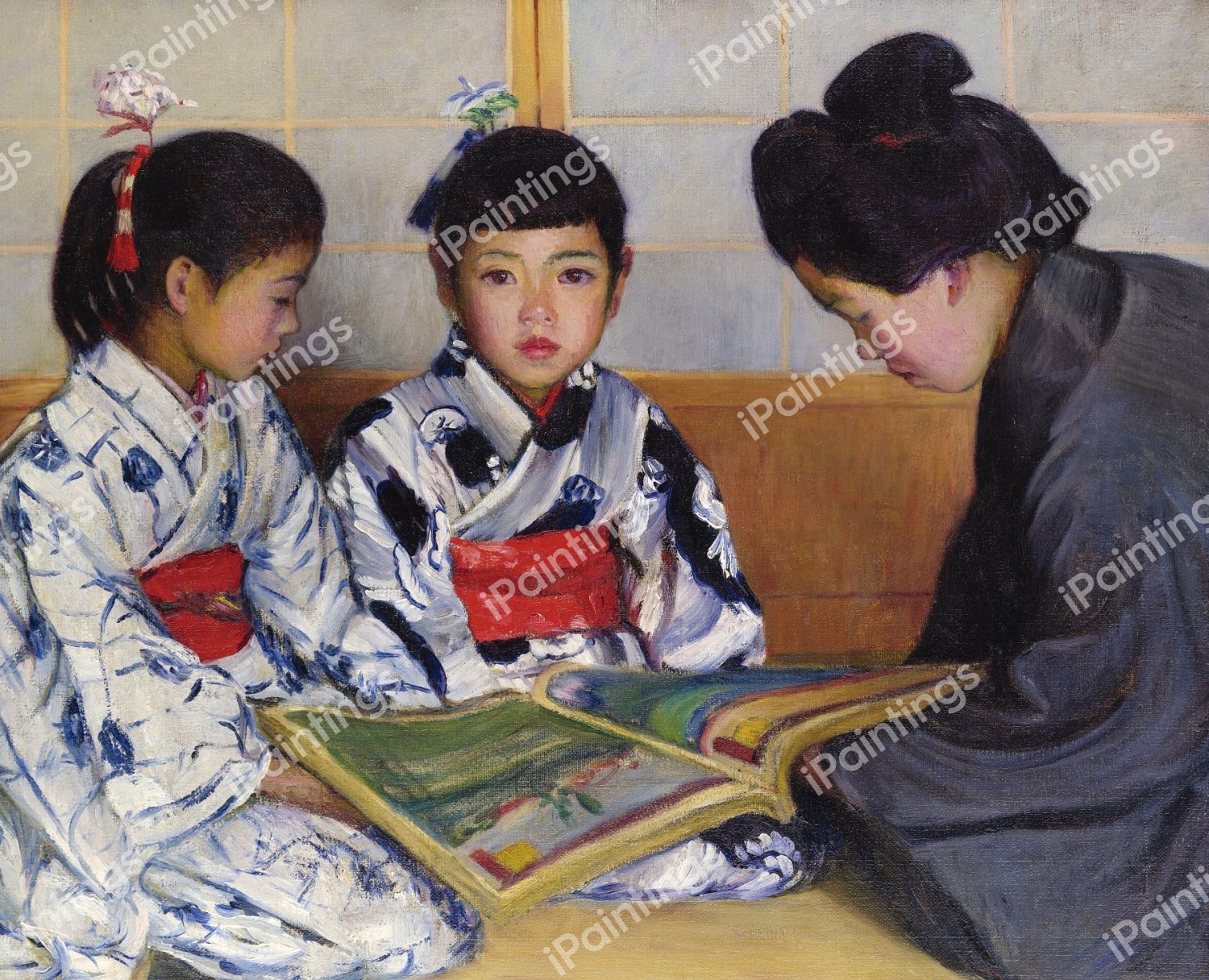 The Picturebook. The painting by Lilla Cabot Perry