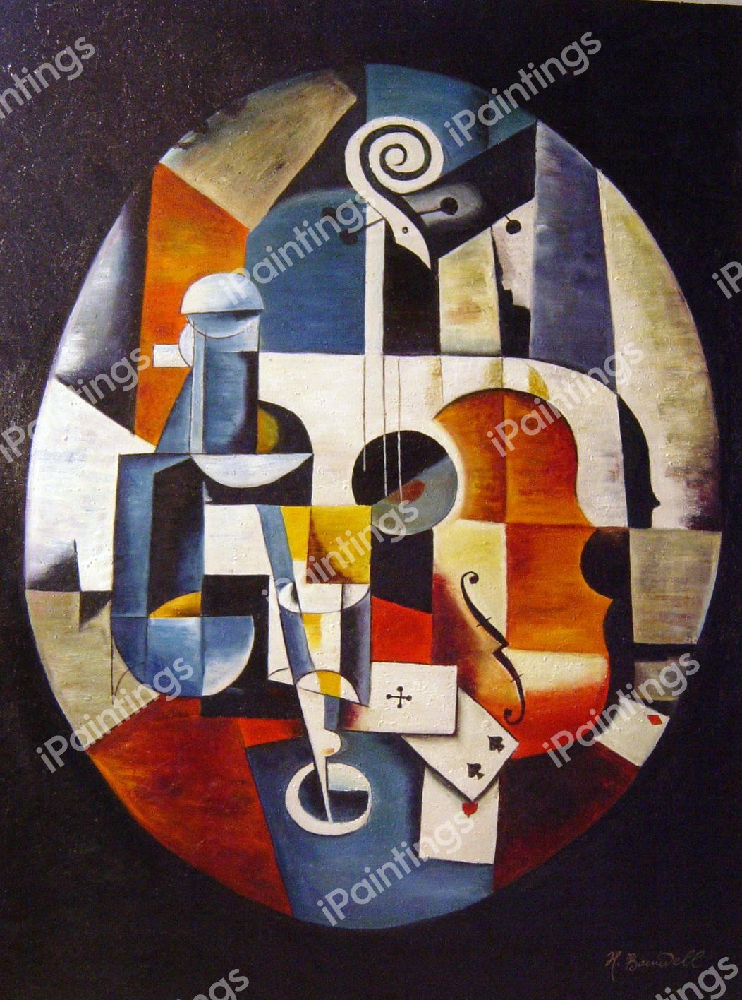 Still Life With Violin. The painting by Liubov Sergeyevna Popova